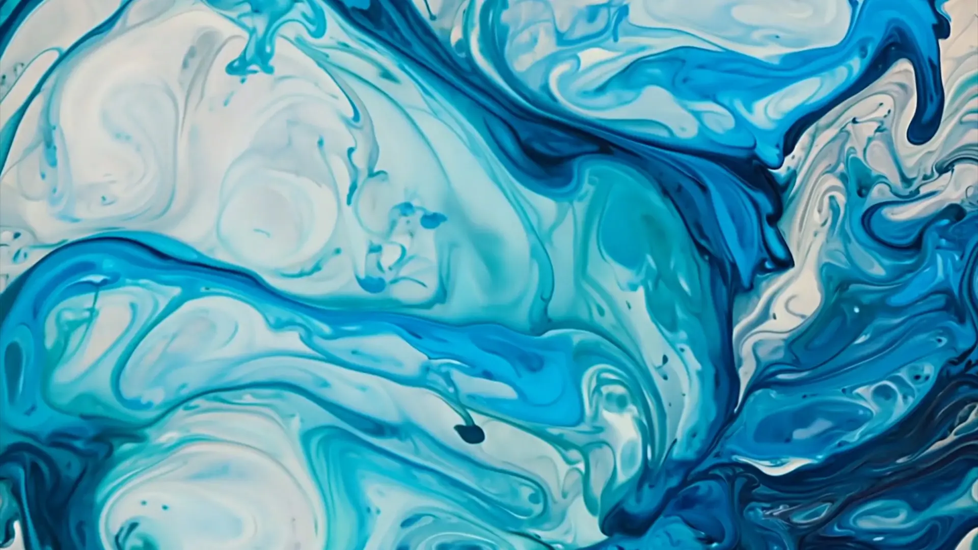 Abstract Blue Fluid Waves Serene Background for Meditation Videos